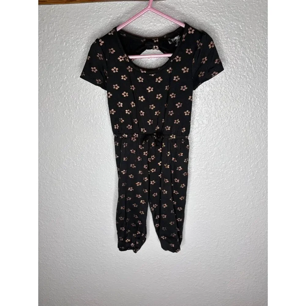 Girls bundle: Black Floral & Red Heart jumpsuits size 3T